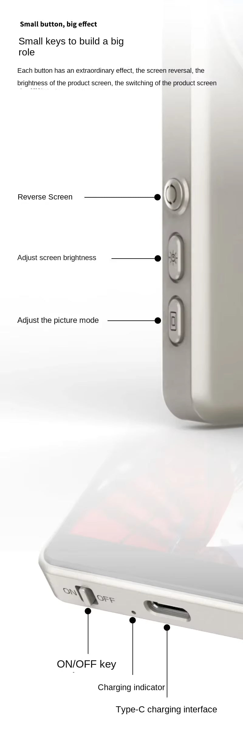 "Wireless Selfie Screen for Smartphone – Vlogging & Live Streaming"