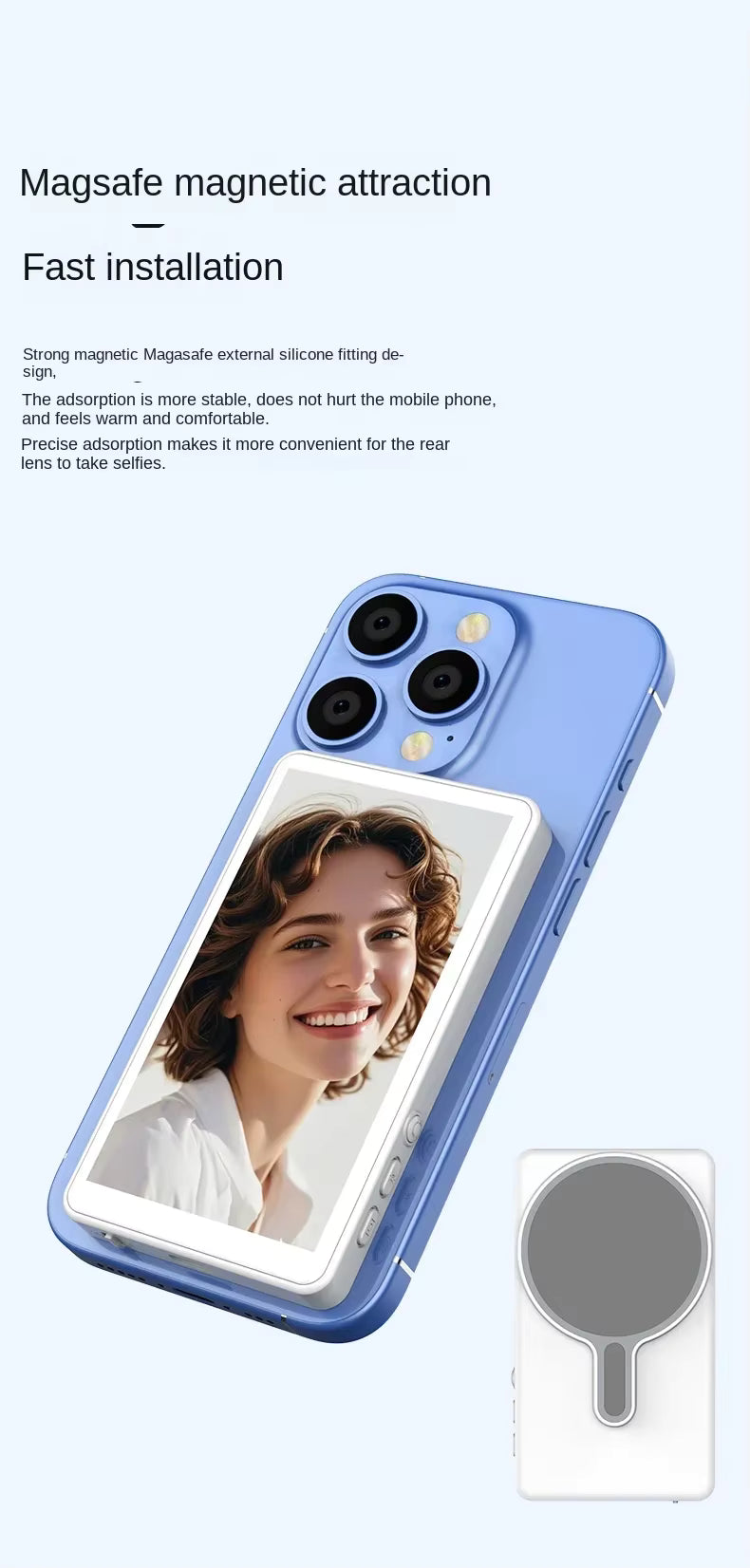 "Wireless Selfie Screen for Smartphone – Vlogging & Live Streaming"